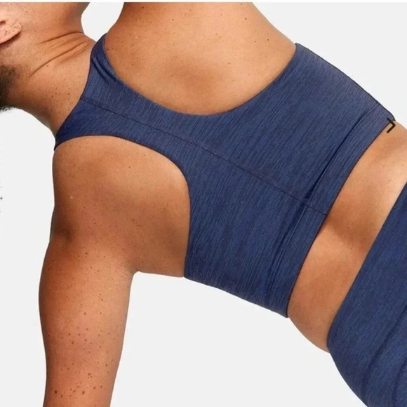 Outdoor Voices Tech Sweat Top Size Small Multi Navy Blue Long Line Sport Bra - Picture 4 of 7